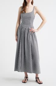 Faithfull the Brand Chiara Cotton Gingham Dress
