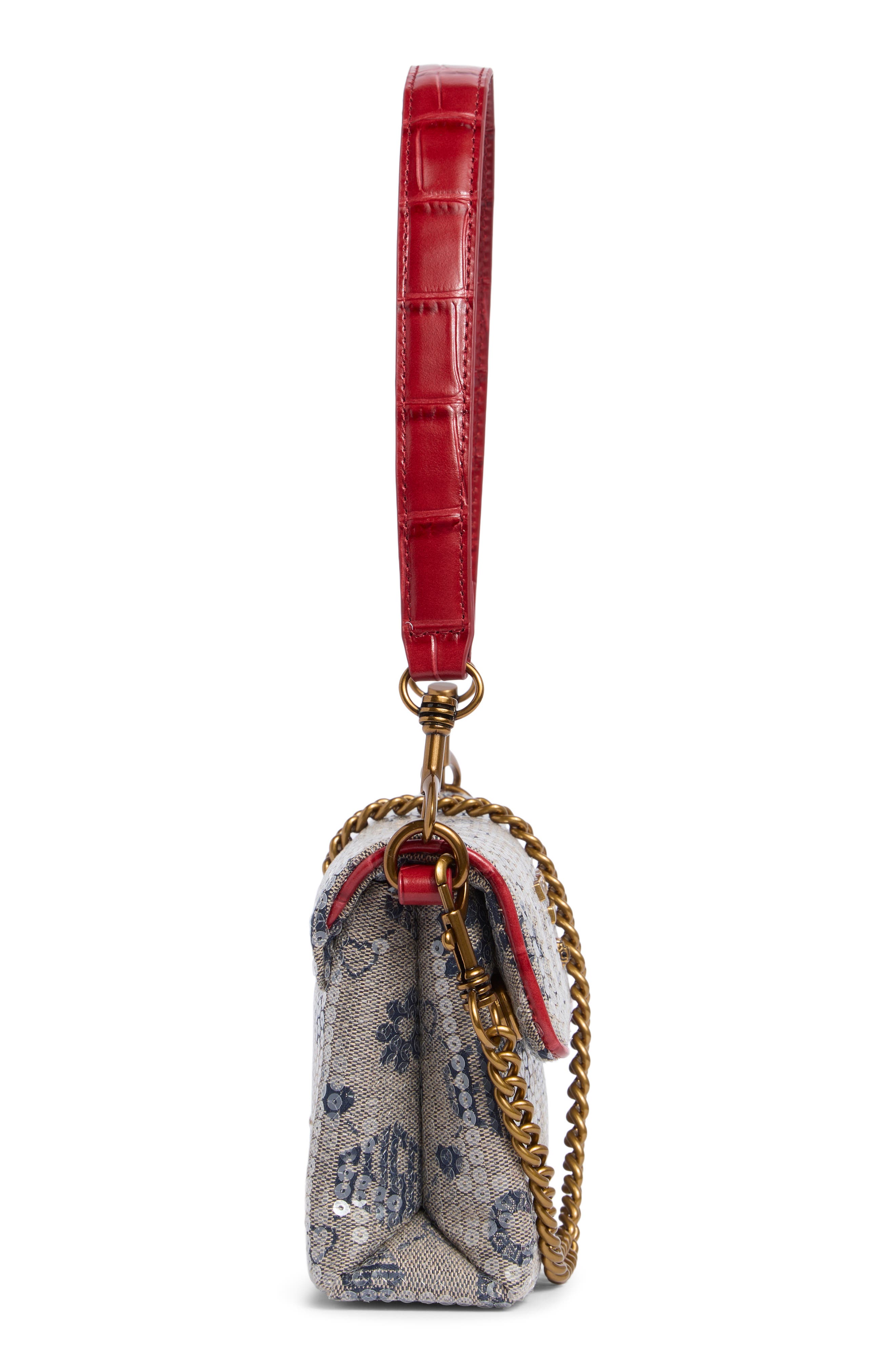 Mini Brompton Sequin Crossbody Bag, Alternate, color, OPEN BLUE