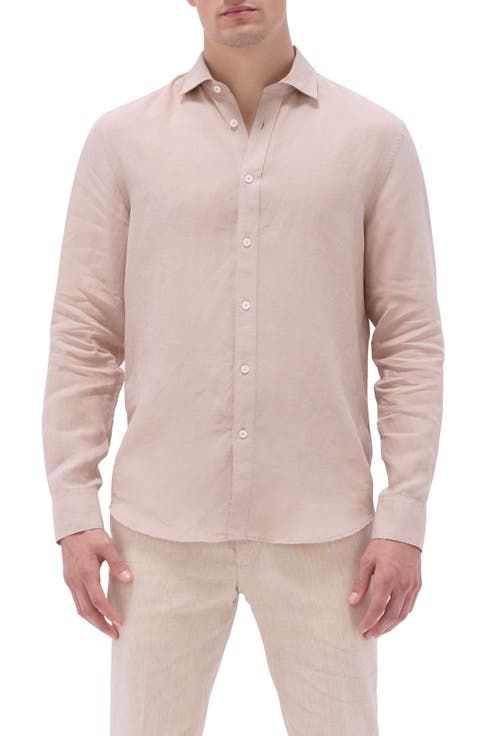 Axel Shaped Fit Linen Button-Up Shirt