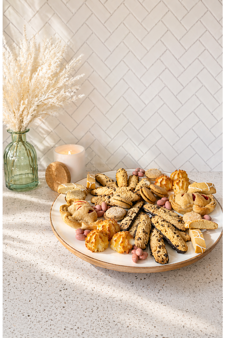 Wood + White Collection Acacia Wood Lazy Susan, 16 inches, Alternate, color, White, Brown