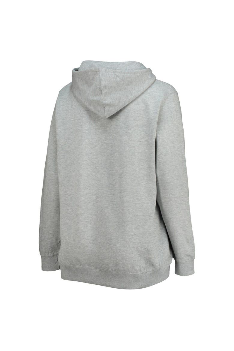 Women's Heather Gray Kansas City Royals Plus Size Notch Neck Fleece Pullover Hoodie, Alternate, color, Heather Gray