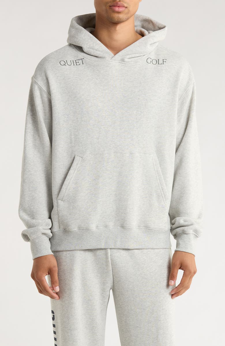 Quiet Golf Logo Hoodie, Main, color, Ash
