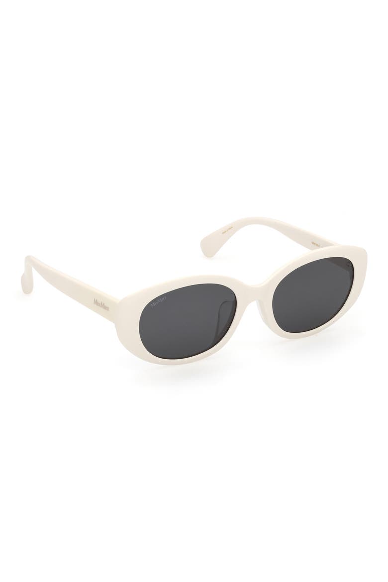 54mm Oval Sunglasses, Alternate, color, IVORY / SMOKE