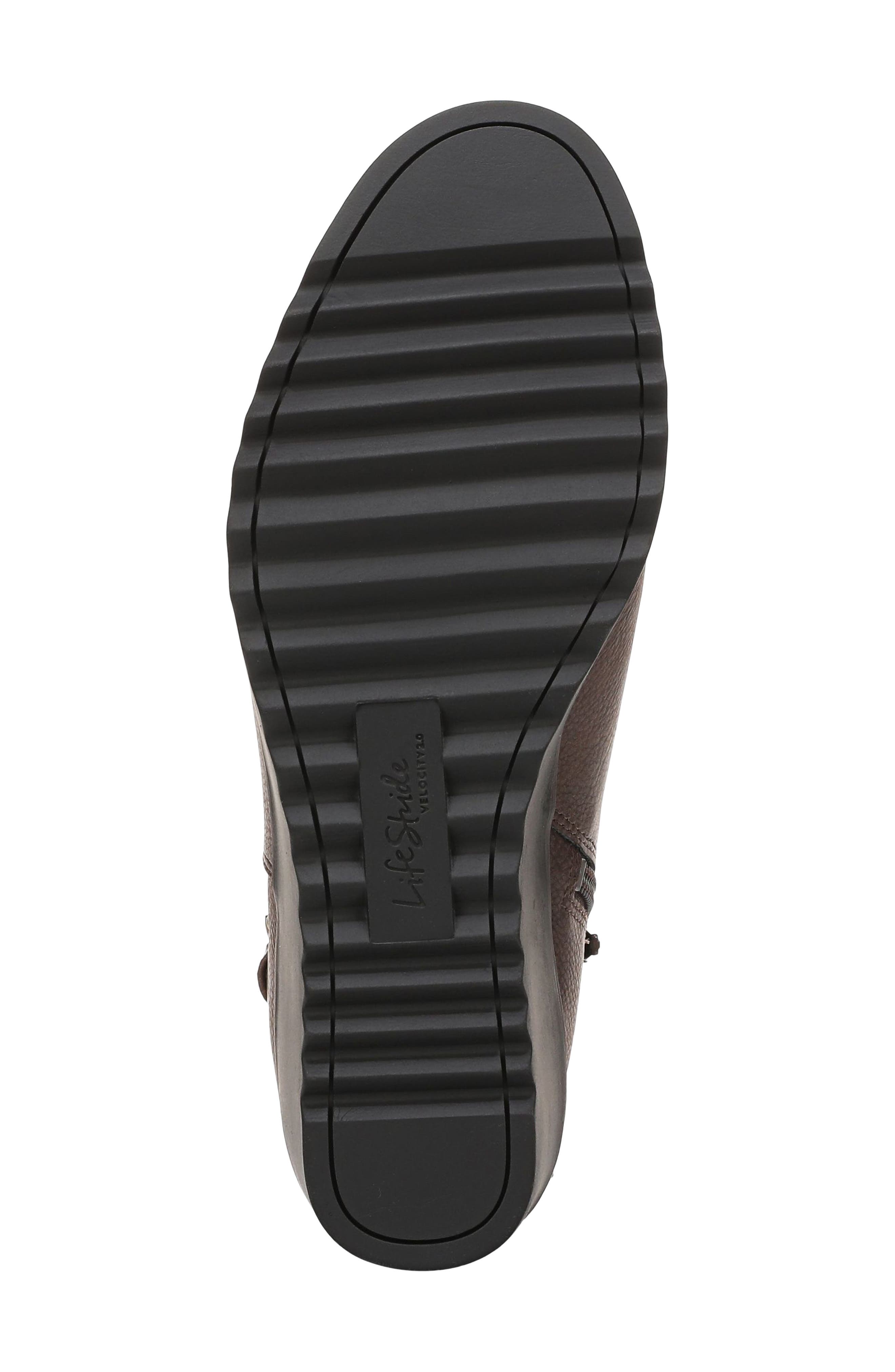 Zayne Wedge Bootie, Alternate, color, DARK BROWN