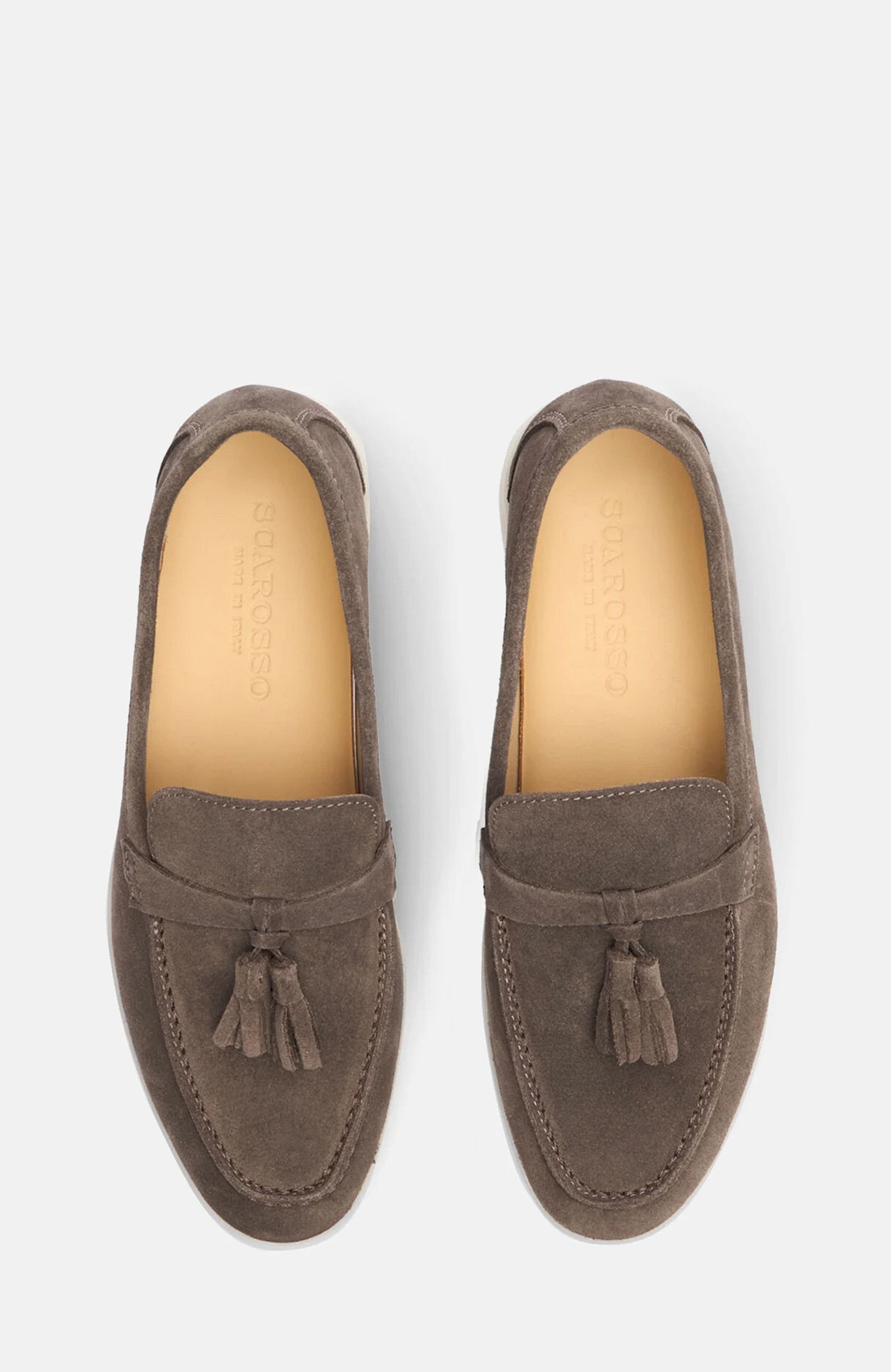 Leandra Loafers, Alternate, color, Deep Taupe - Suede