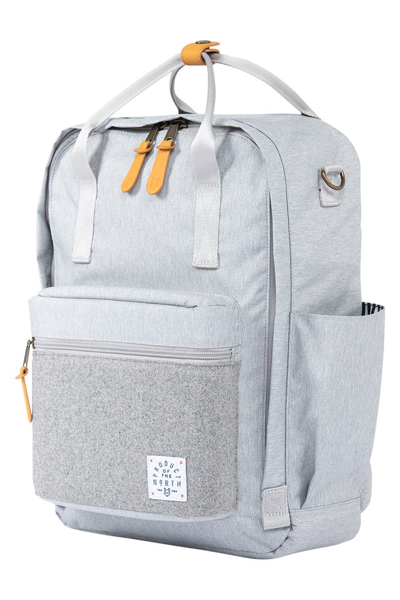 Elkin Sustainable Diaper Backpack, Alternate, color, HEATHER GREY