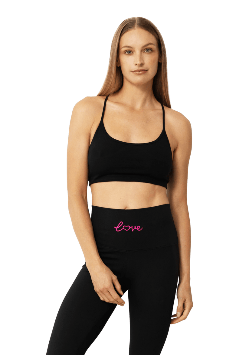 Adore Yourself High Waisted Premium Legging, Alternate, color, Black/Hot Pink