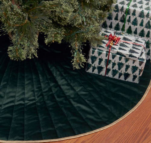 C & F Home C&f Home Velvet Splendor Tree Skirt In Green