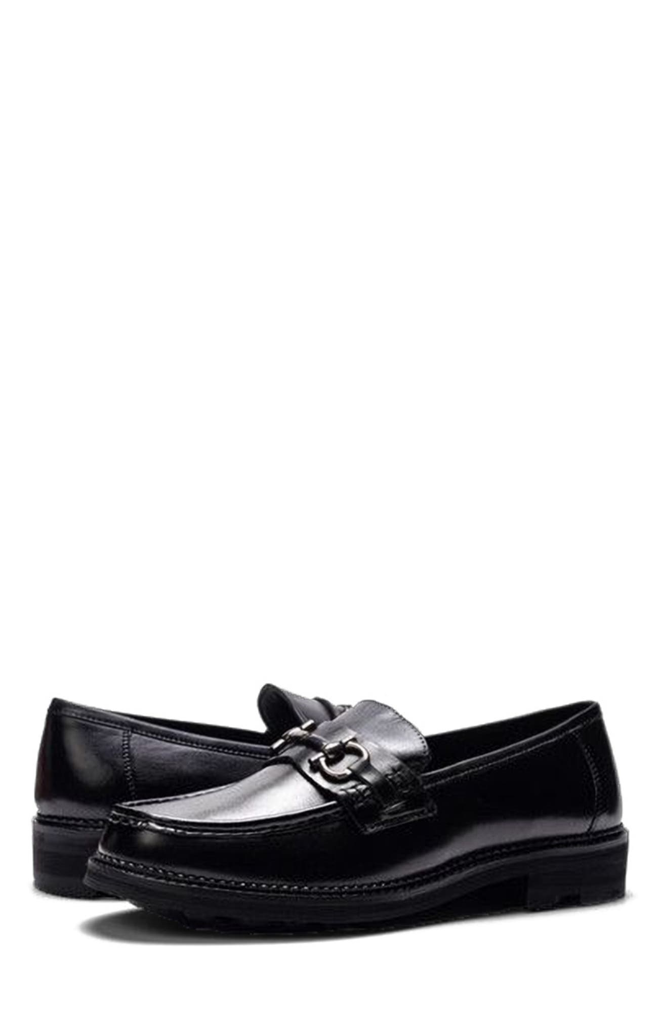 A. Veer Baron Bit Loafer, Alternate, color, Black Leather