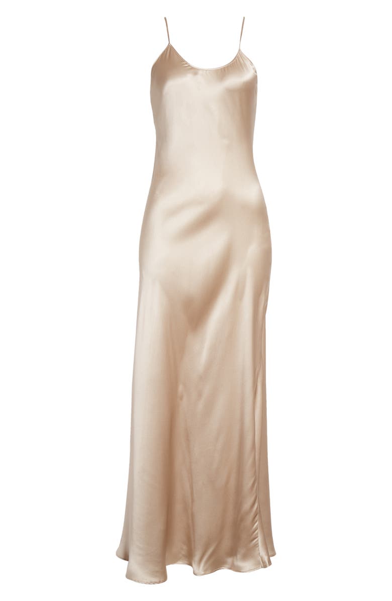 Eleventy Silk Charmeuse Slip Dress, Main, color, 