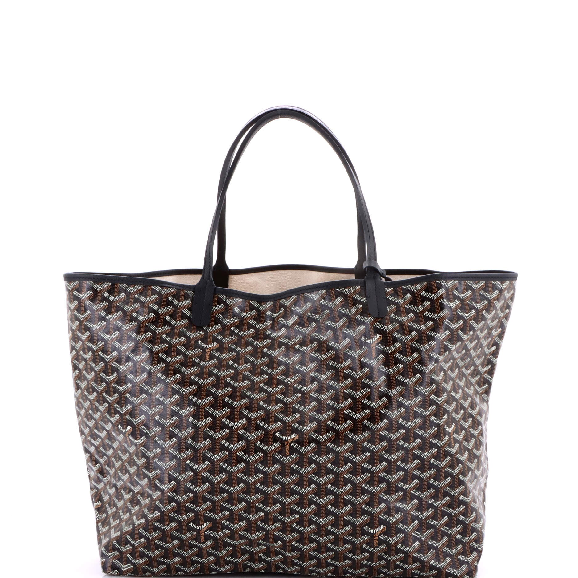Pre-Owned Goyard Saint Louis Tote Coated Canvas GM, Alternate, color, Black
