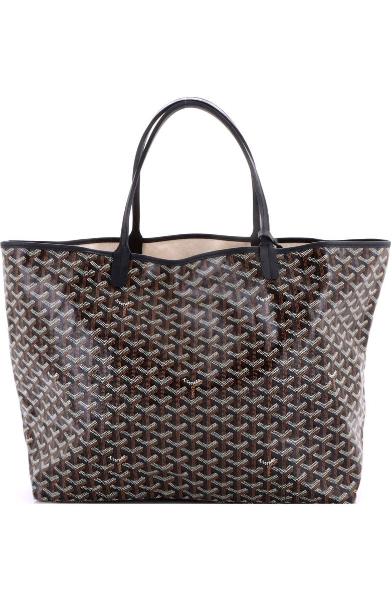 Pre-Owned Goyard Saint Louis Tote Coated Canvas GM, Alternate, color, Black