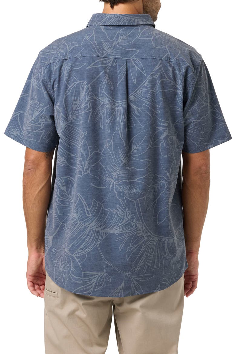 Trvlr Transverse UPF 50+ Camp Shirt, Alternate, color, NAVY