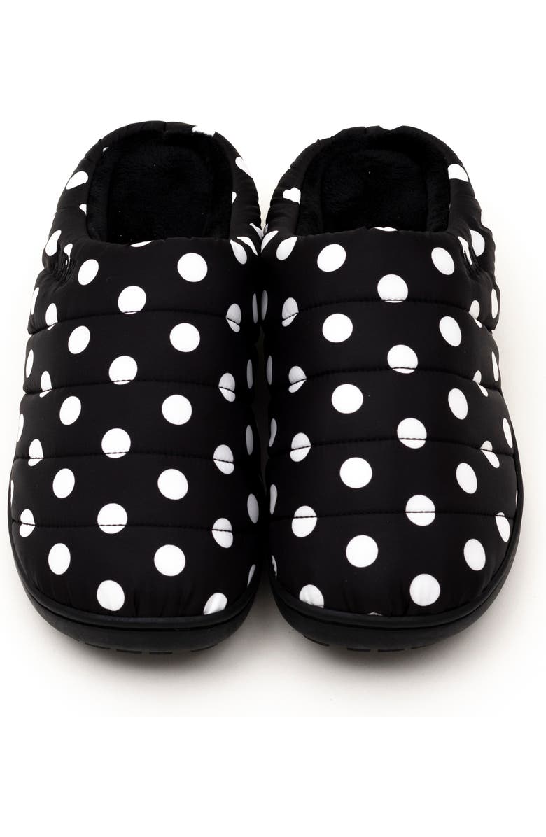 SUBU Gender Inclusive Indoor/Outdoor Puffer Slipper, Alternate, color, Polka Dot