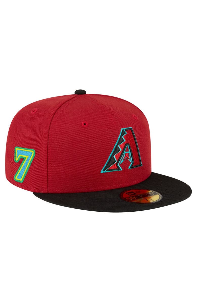 New Era Men's New Era Corbin Carroll Red Arizona Diamondbacks 2025 Player’s Weekend 59FIFTY Fitted Hat, Main, color, Red