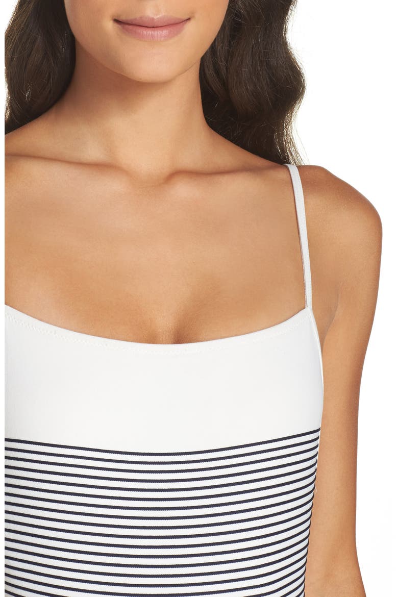 Striped & Solid Chelsea One-Piece Swimsuit, Alternate, color, NAVY BRETON