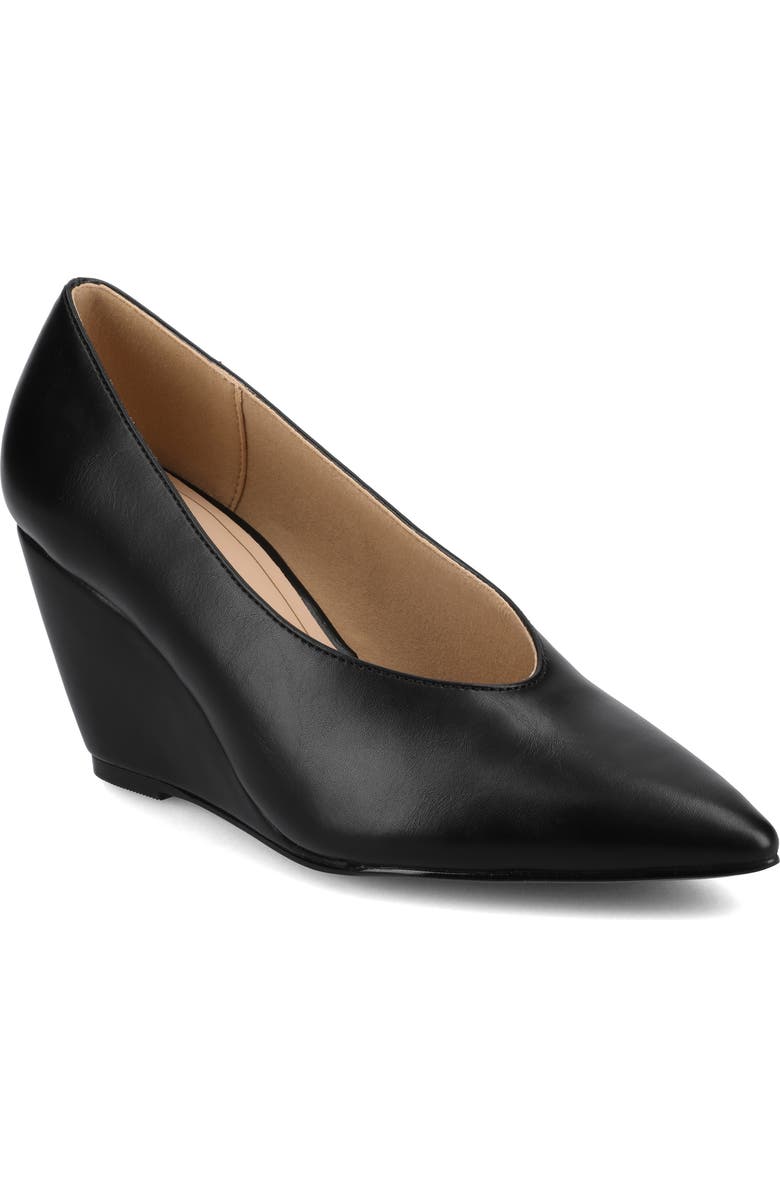 Journee Collection Danika Pointed Toe Pump, Main, color, Black
