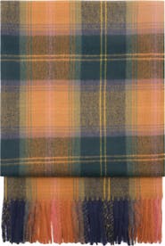 MANGO Check Fringe Scarf