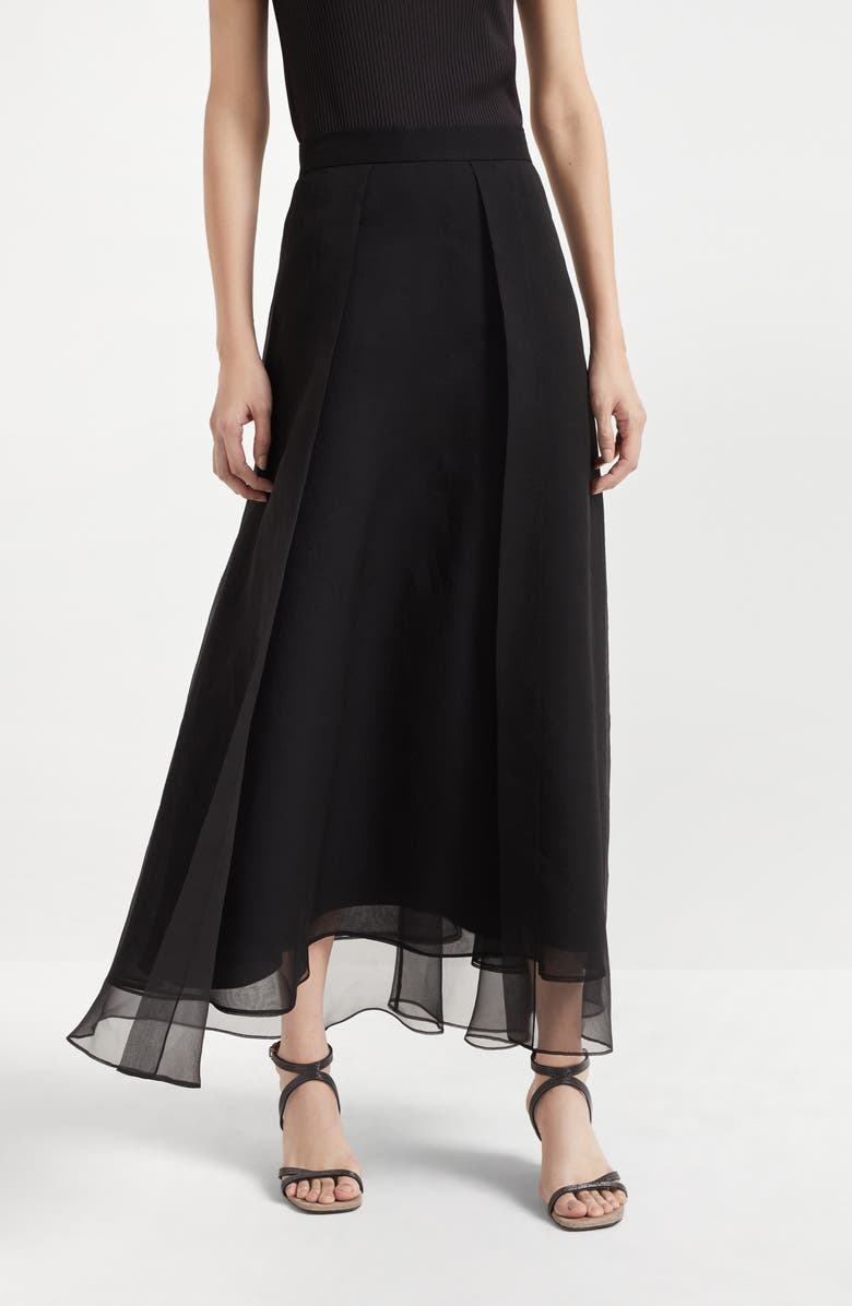 Brunello Cucinelli Paneled Circle skirt, Alternate, color, 