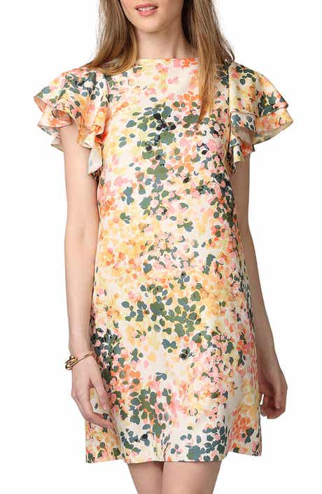 Donna Morgan Flutter Sleeve Shift Dress