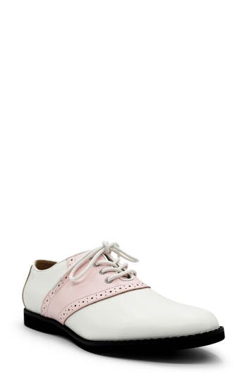 Chelsea Crew Rizzo Colorblock Derby In Pink And White Pu