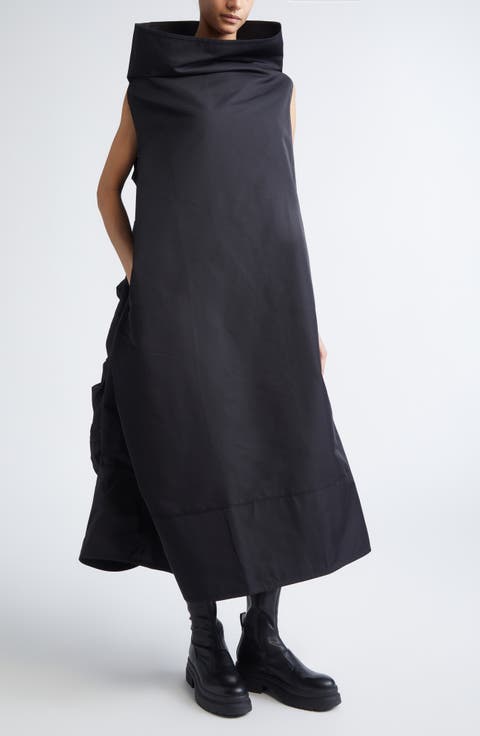 High Collar Volume Dress