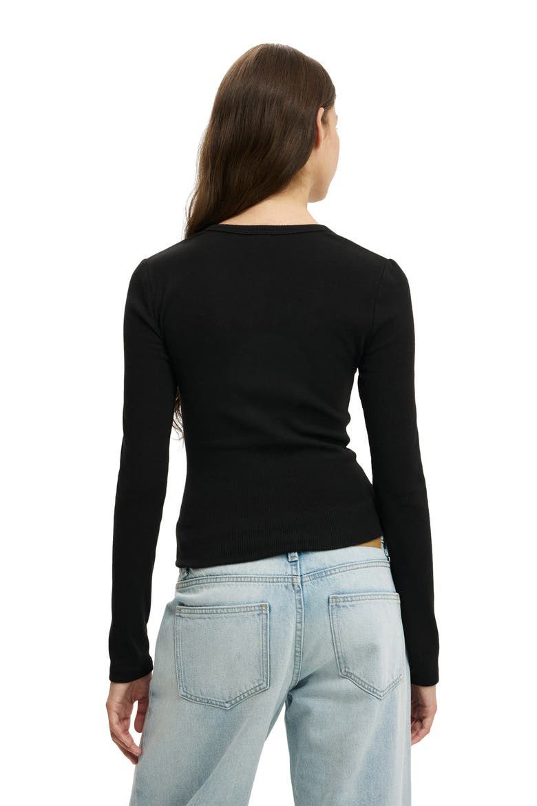 Women's Blake Henley Long Sleeve, Alternate, color, Black