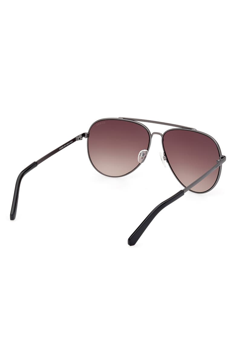 GUESS 62mm Oversize Gradient Aviator Sunglasses, Alternate, color, 