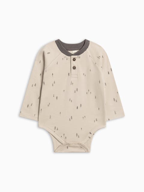 Organic Lucas Raglan Henley Bodysuit (Baby)