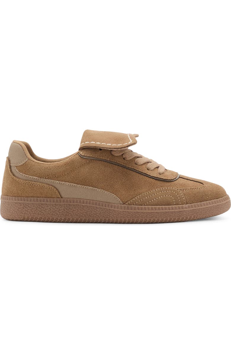 MANGO TEEN Low Top Suede & Leather Sneaker, Alternate, color, Sand