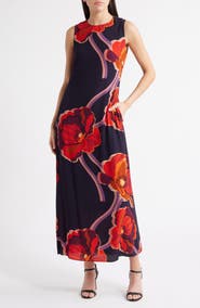 Lost + Wander Iris Floral Print Sleeveless Maxi Dress