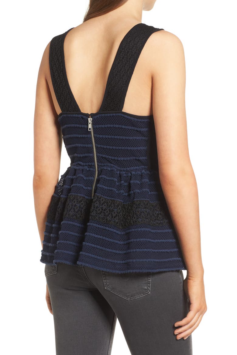 Crochet Tank, Alternate, color, NAVY COMBO