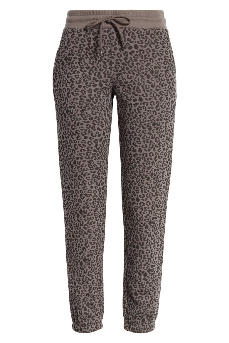 Kingston Animal Print Joggers, Alternate, color, CHARCOAL MINI CHEETAH