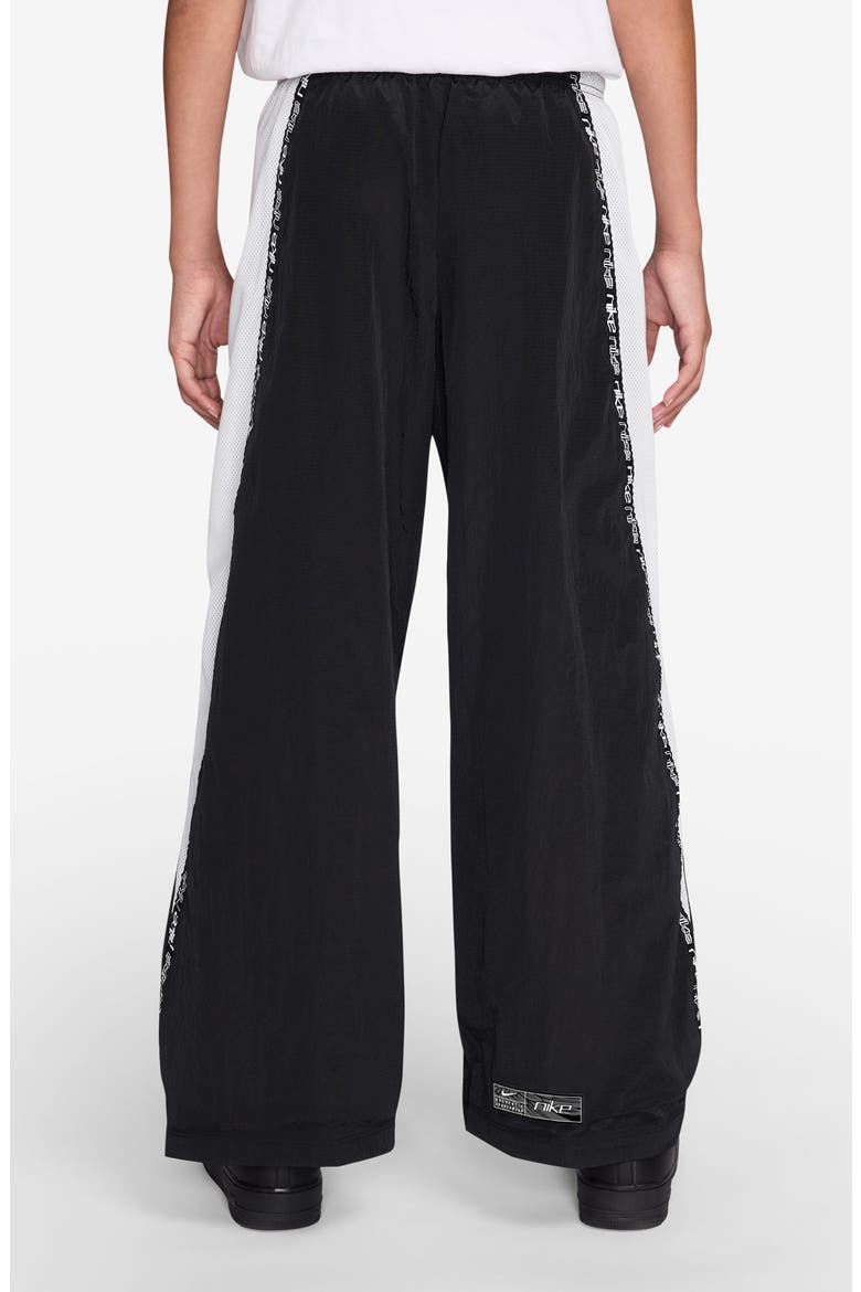 Kids' Woven Dance Pants, Alternate, color, BLACK/ WHITE/ WHITE
