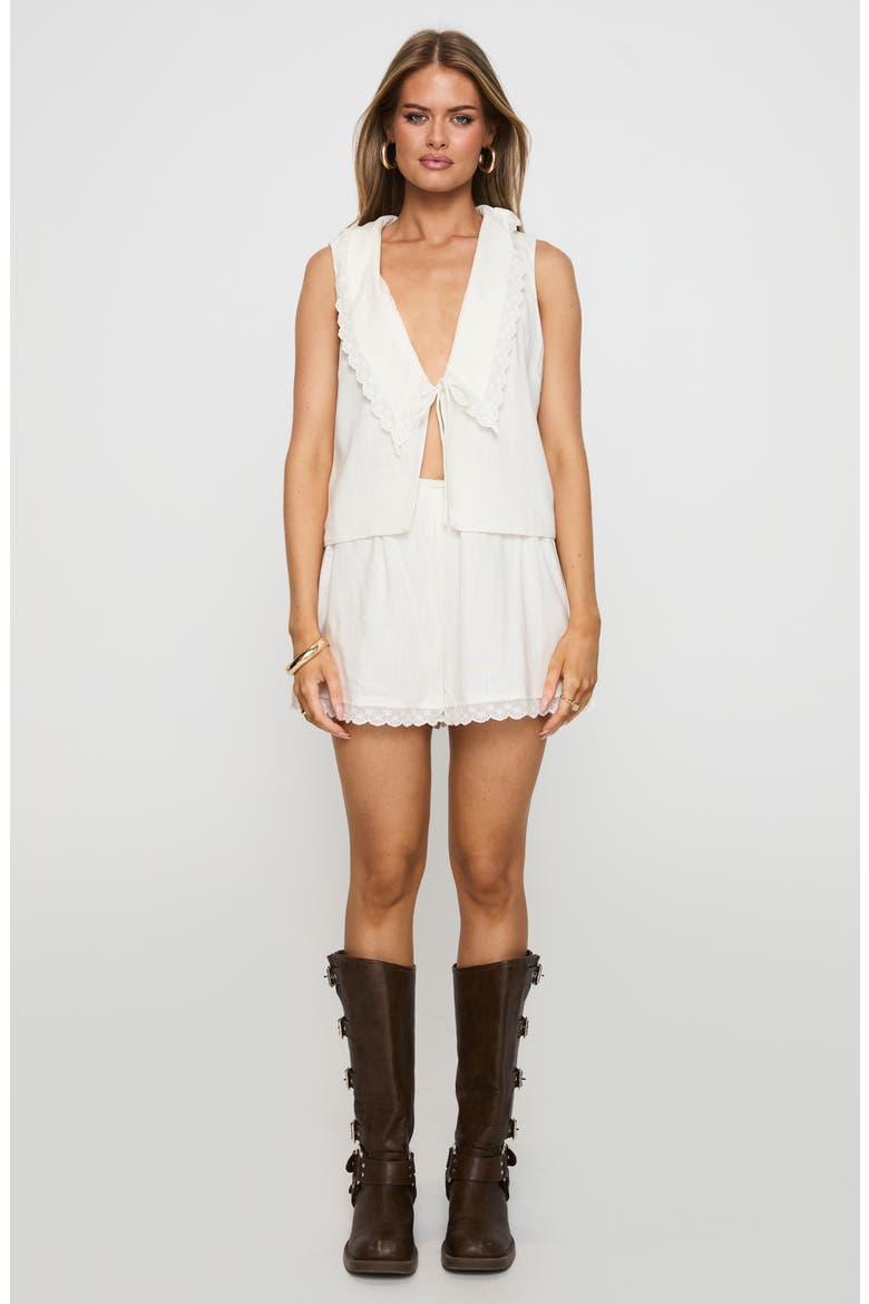 Karuka Eyelet Trim Tank & Shorts Set, Alternate, color, WHITE