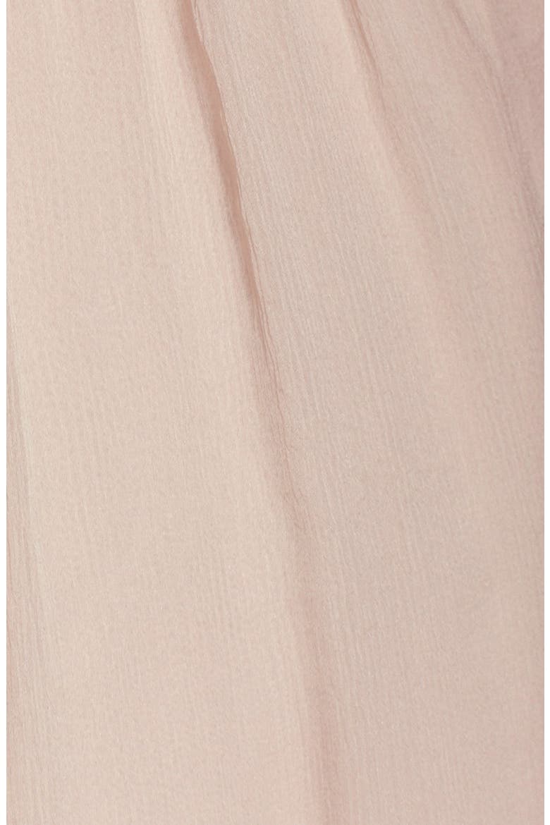 Strapless Crinkle Chiffon Gown, Alternate, color, FAWN