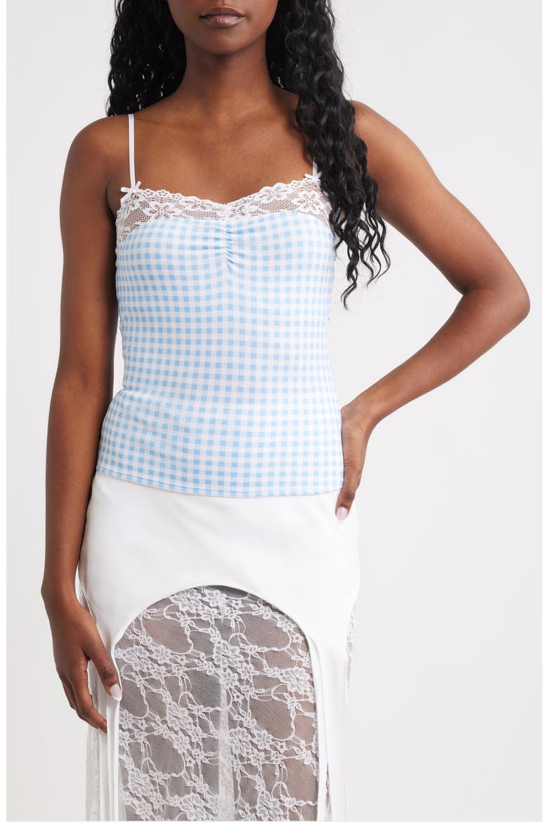 The Evelyn Gingham Check Camisole, Main, color, BLUE