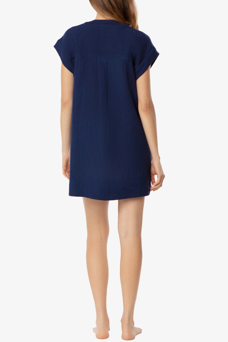 Island V-Neck Dress, Alternate, color, Navy