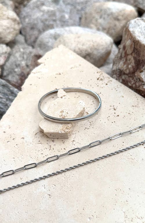 Adornia Set Of 3 Tarnish Resistant Assorted Bracelets In Silver
