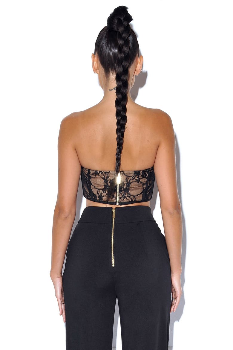 New Romance Bralette Lace Corset top, Alternate, color, Black