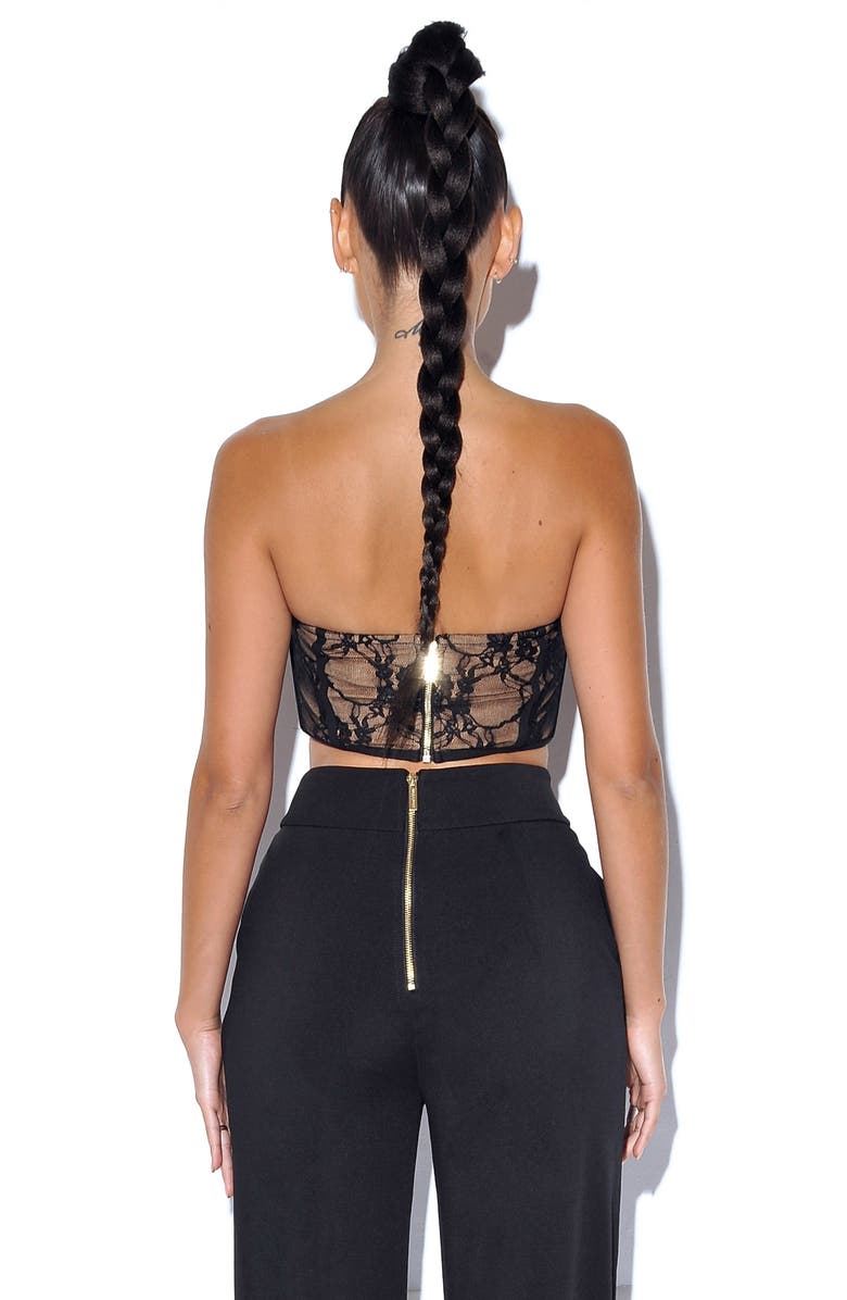 Miss Circle New Romance Bralette Lace Corset top, Alternate, color, Black