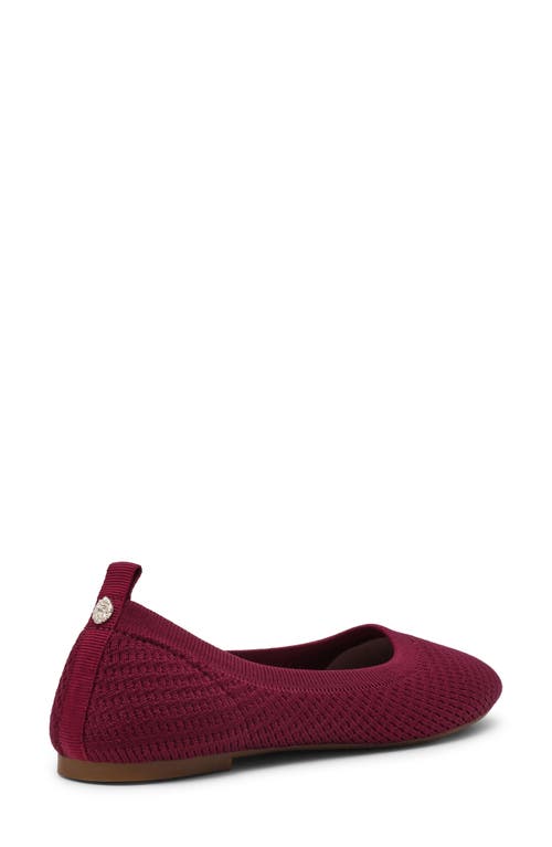Anne Klein Joyy Knit Ballet Flat In Burgundy