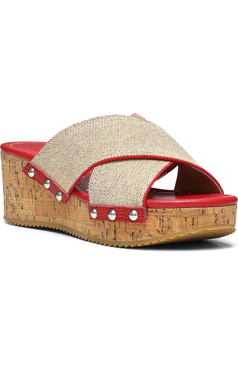 Donald Pliner Summer Platform Wedge Sandal, Main, color, Tomato