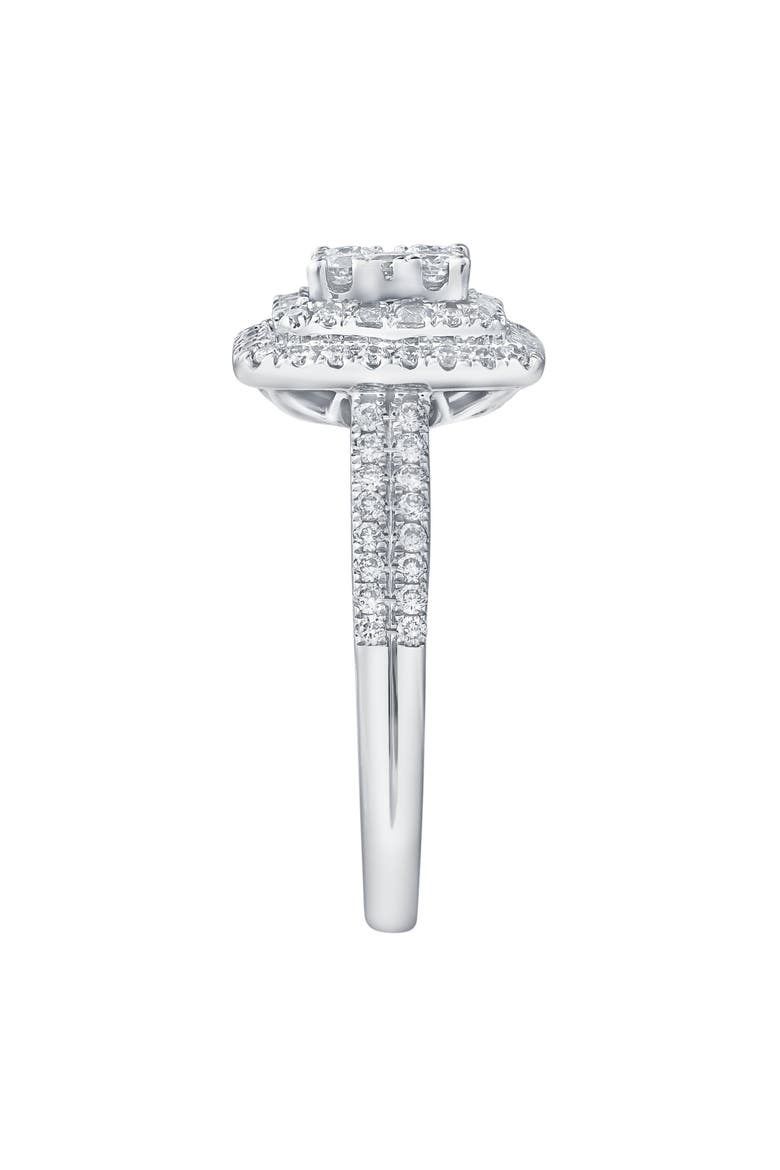 Caelisse 1.25 Ct 14K Gold Cushion Halo Diamond Ring, Alternate, color, 14K White Gold