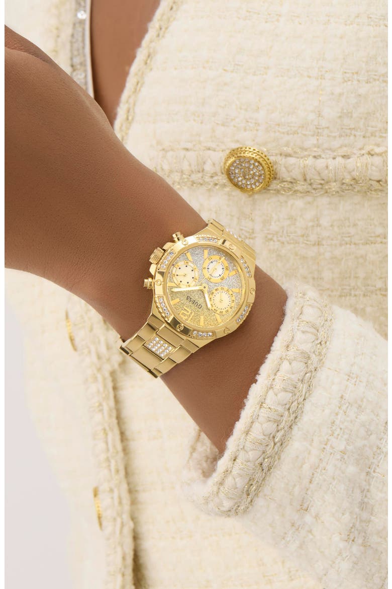 Goldtone Multifunction Bracelet Watch, 38mm, Alternate, color, GOLD TONE