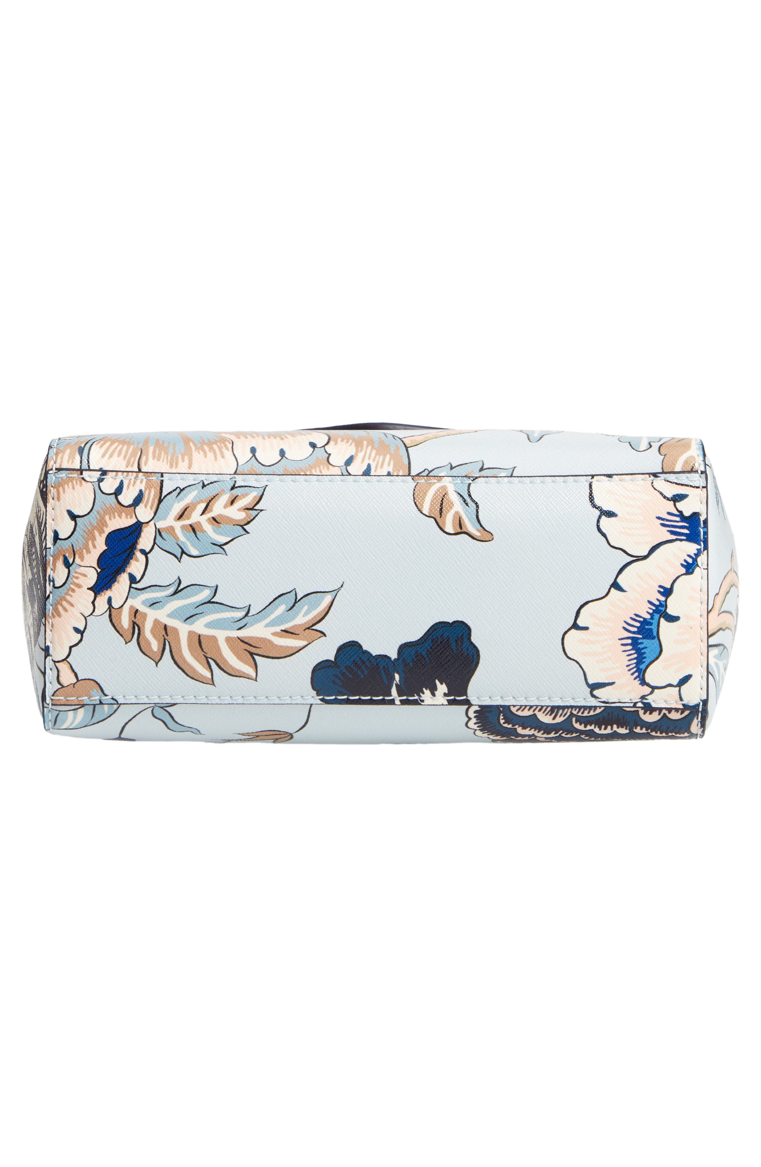 Tory Burch Robinson Print Small Leather Satchel, Alternate, color, 