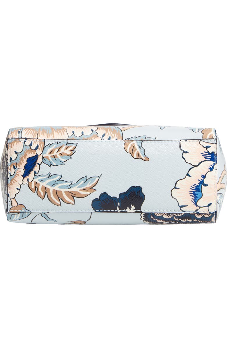 Tory Burch Robinson Print Small Leather Satchel, Alternate, color,