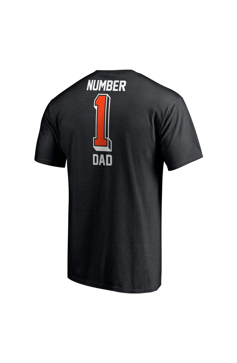 FANATICS Men's Fanatics Branded Black Cincinnati Bengals #1 Dad T-Shirt, Alternate, color,