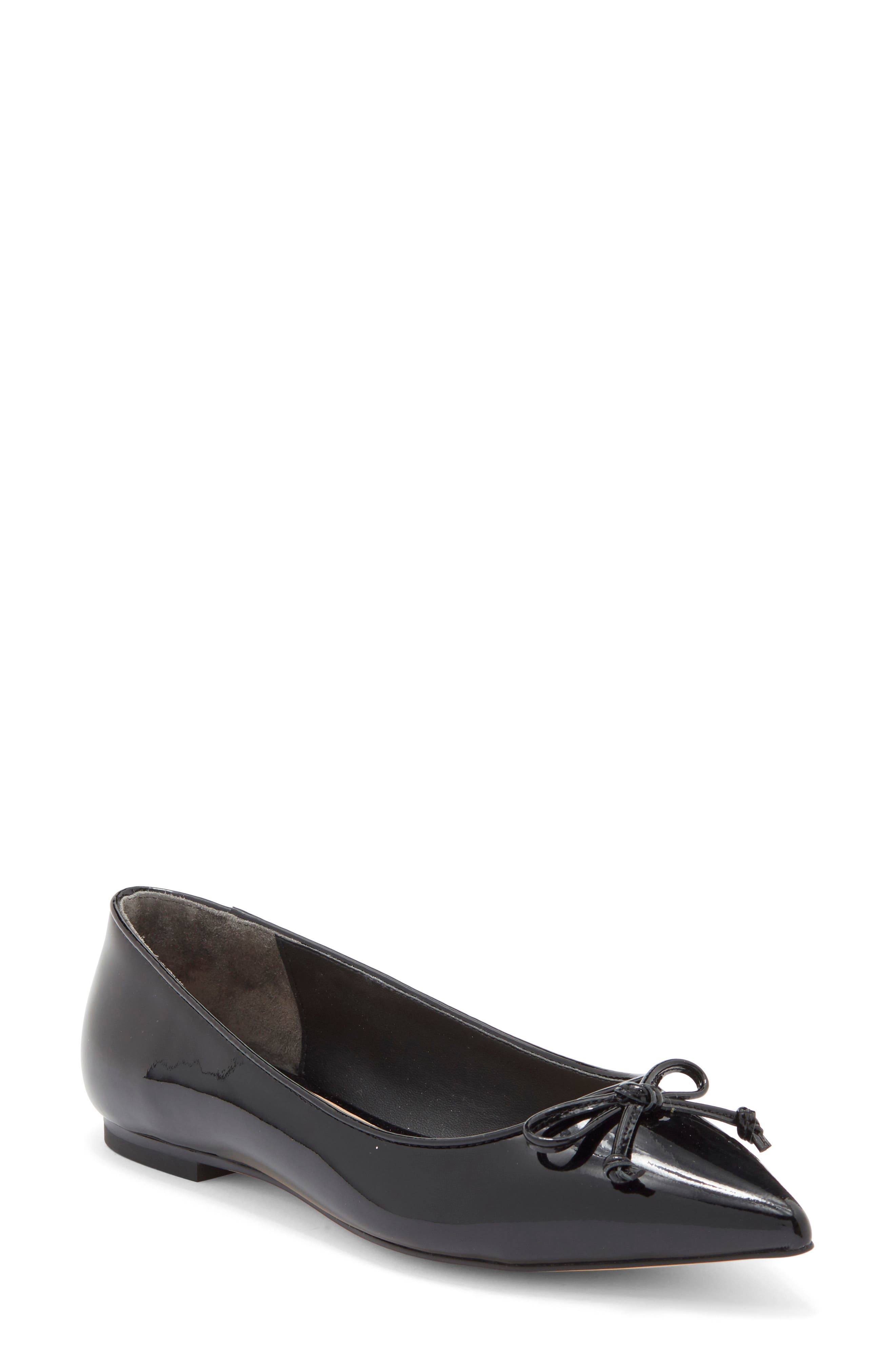 Stuart Weitzman Gabby Pointed Toe Bow Flat