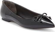 Stuart Weitzman Gabby Pointed Toe Bow Flat